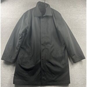 TUMI Tech Travel Coat Jacket Insulated Removable Liner Rain Repel Black Large